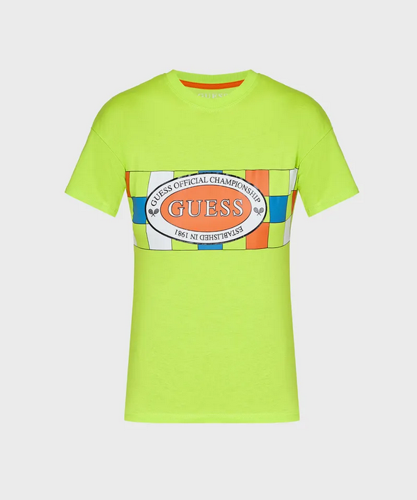 Guess Kids T-shirt Vert Fluo Enfant