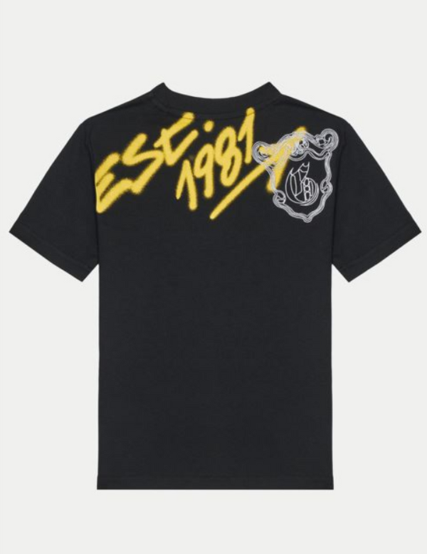 T-shirt graphique Guess Kids noire à imprimés enfant