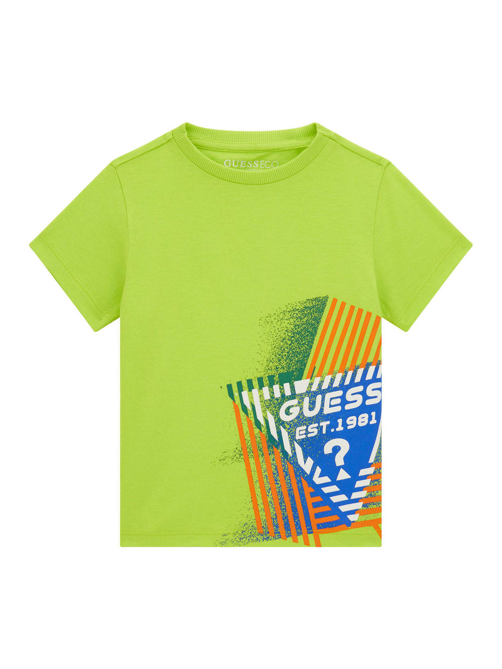 T-shirt enfant Guess Vert Fluo