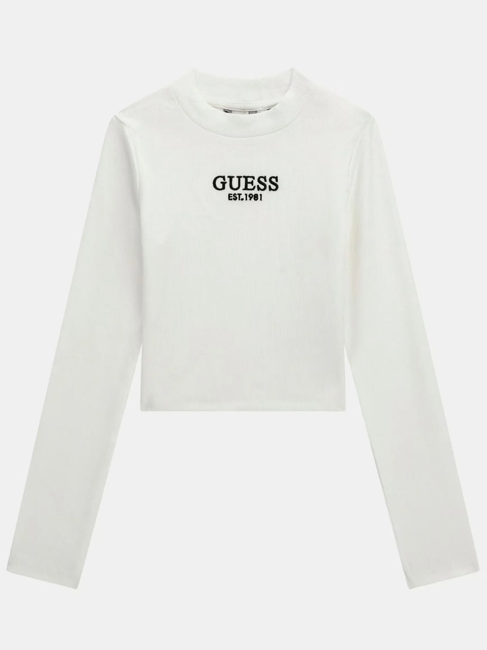 Guess Kids T-shirt manches longues blanche bébé fille