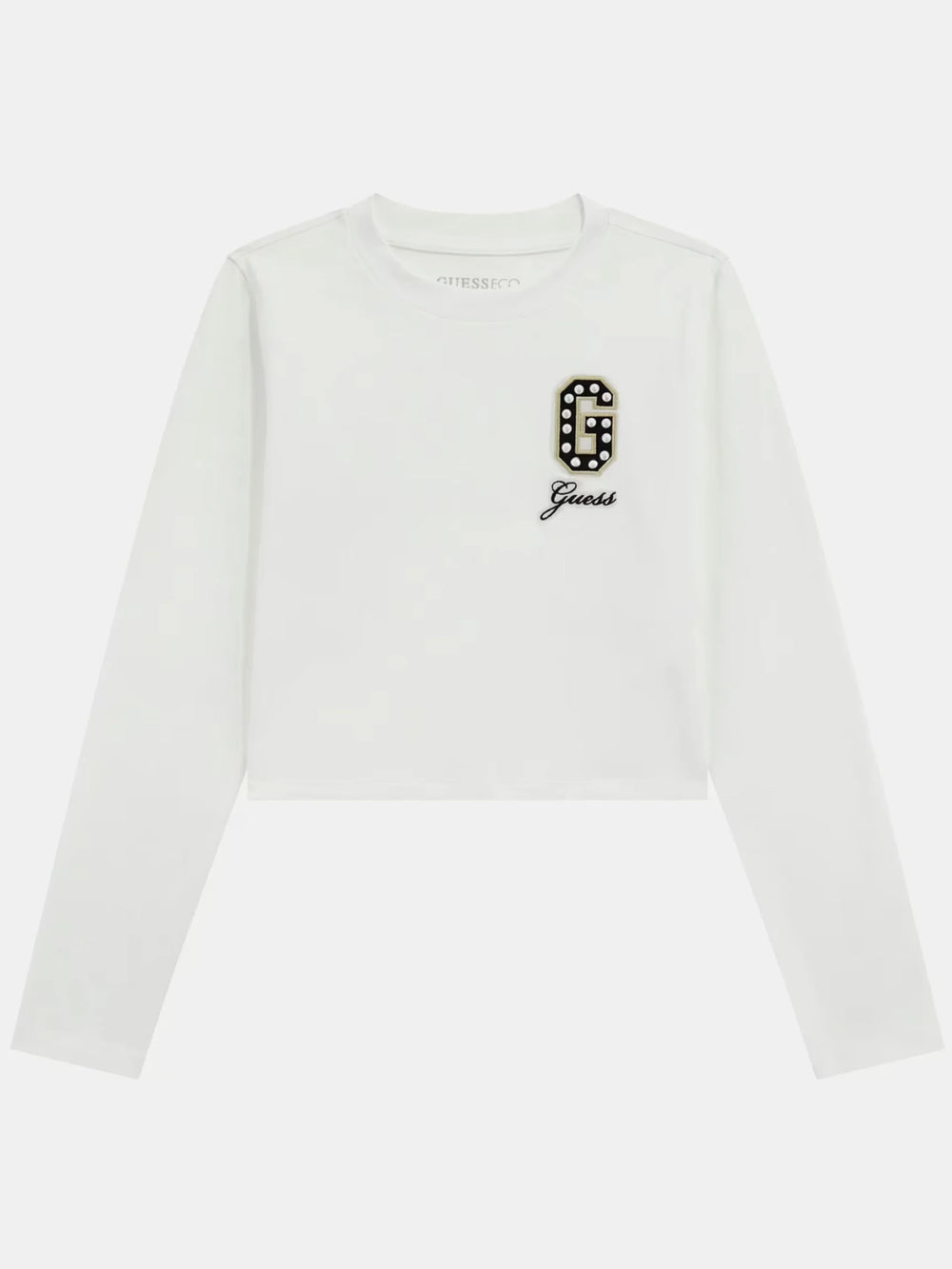 Guess Kids Maglia Maniche Lunghe Bianca Bambina