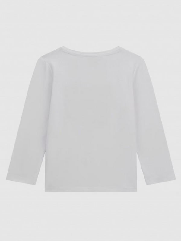 Guess Kids ML T-shirt Manches Longues Blanche Enfant Fille