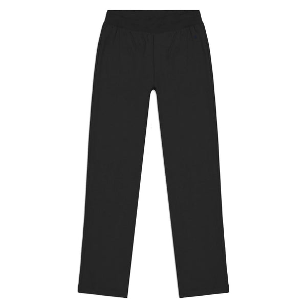 Champion Straight Pantaloni Dritti in cotone nero da Donna