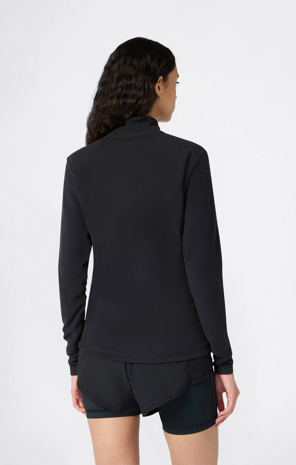 CHAMPION Micro Polaire Demi-Zip Femme Noir