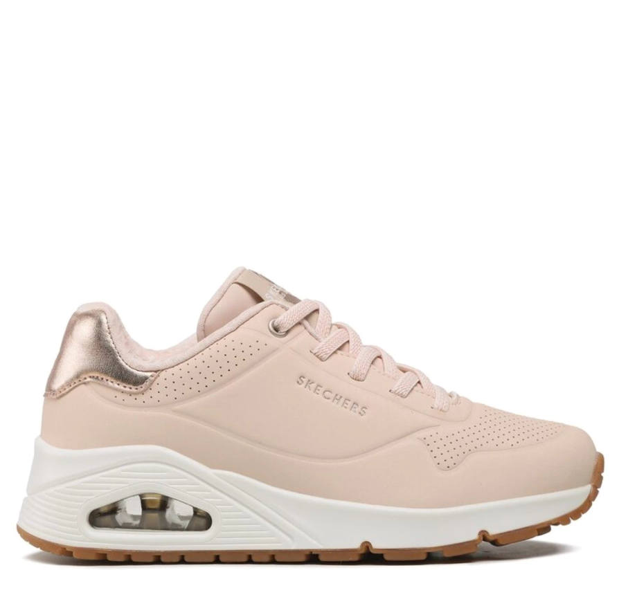 SKECHERS uno shimmer away sneakers natural donna