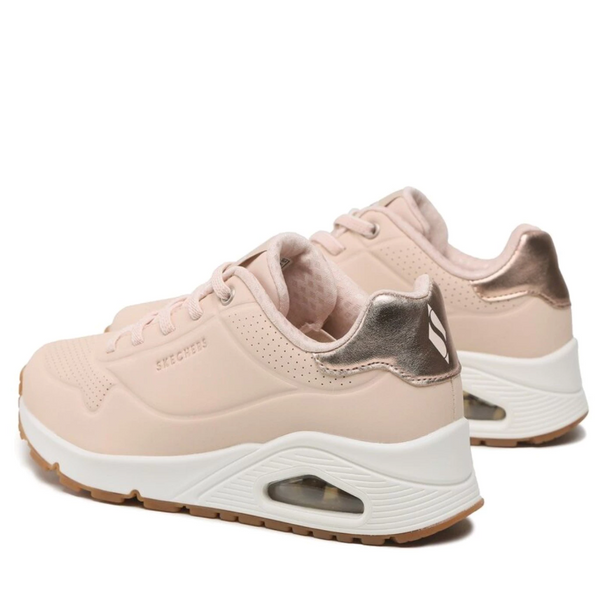 SKECHERS uno shimmer away sneakers natural donna