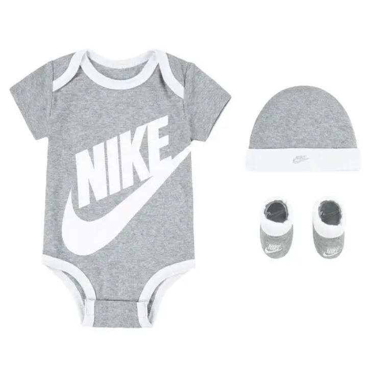 NIKE SET 3 PEZZI GREY KIDS