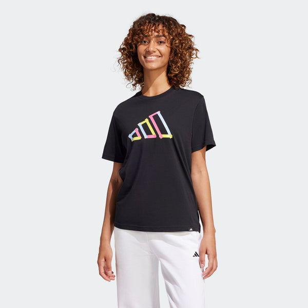 T-shirt Adidas Tech Fill Graphic Tee W Femme Noir