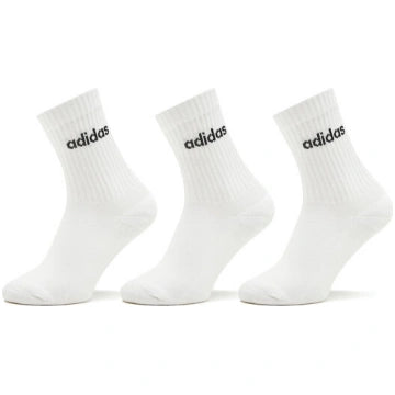 Adidas Linear Crew Cushioned Socks 3Pk Calzini Bianchi Unisex