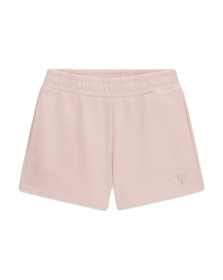 Guess Kids active Pantaloncini logo ricamato Rosa Pesca Bambina