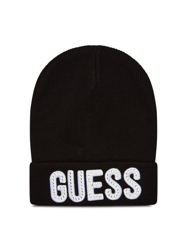 Guess Cappello Nero Con Ricamo Bambina
