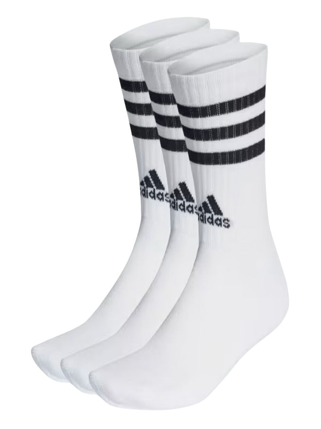 Adidas 3-Stripes Cushioned Crew Socks Calzini Bianchi Unisex