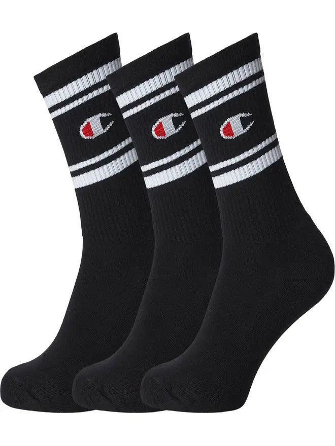 Champion Chaussettes mi-hautes (lot de 3) Blanc unisexe