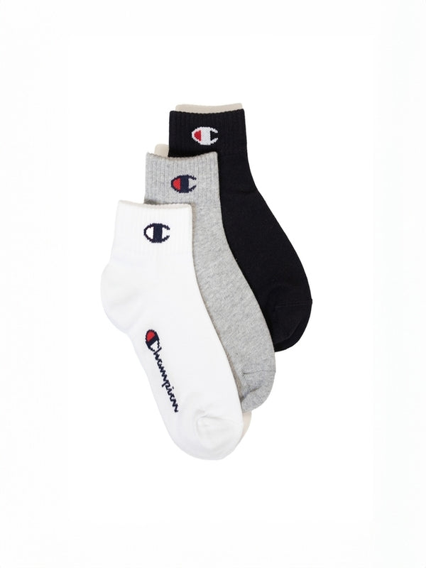 Champion 3pk Quarter Socks Calze Multicolore Bambini