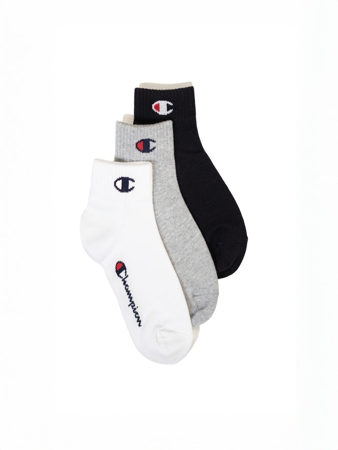 Champion 3pk Quarter Socks Calze Multicolore Bambini