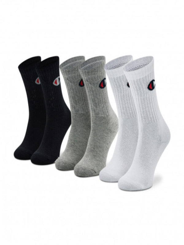 Champion 3PPK Crew Socks Calzini Multicolore Bambini