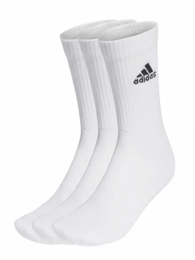 Chaussettes Unisexe Adidas Cushioned Crew 3 paires Blanches