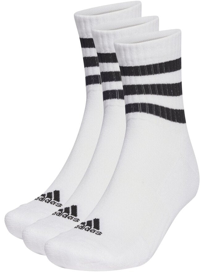Adidas Sportswear 3-Stripes 3 paires de chaussettes blanches et noires unisexe
