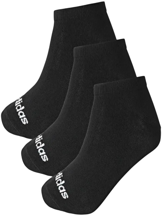 Chaussettes courtes unisexe Adidas 3 paires noires