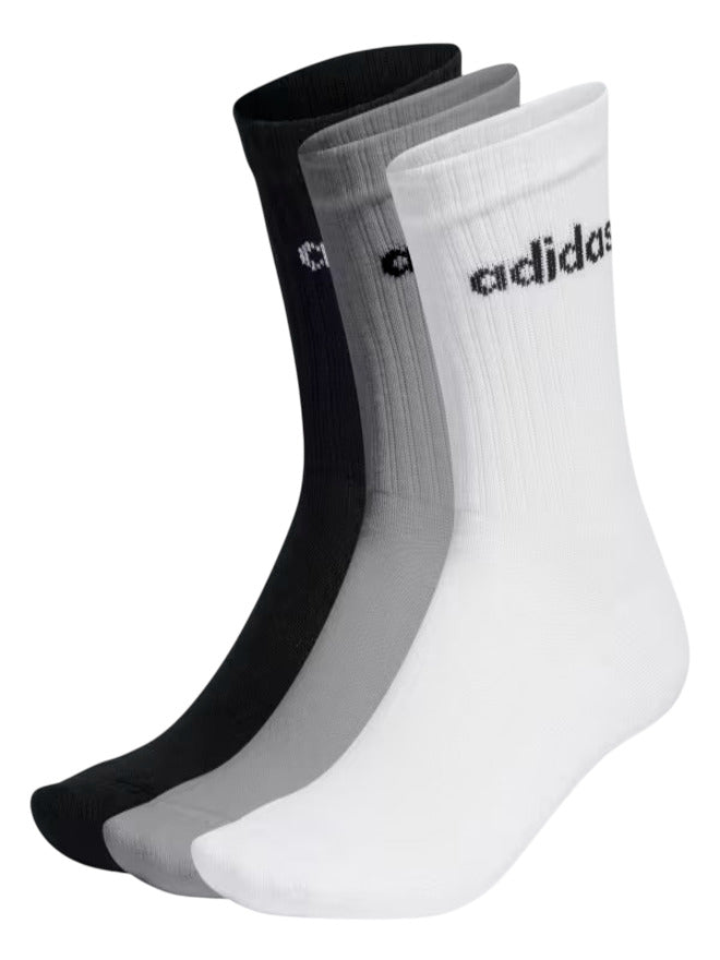 Adidas 3Pk Linear Calzini Multicolore Unisex