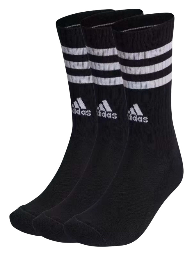 Adidas Lot de 3 paires de chaussettes Linear noir unisexe