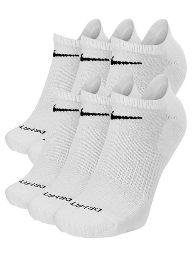 Nike Everyday Plus Cushioned Chaussettes Blanc Unisexes (Lot de 6)