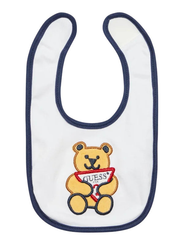 Guess Baby Bavaglino Bianco Blu Bambini