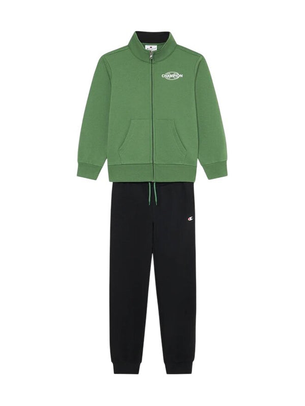 Champion Completo Tuta Verde Nera Bambini Ragazzi