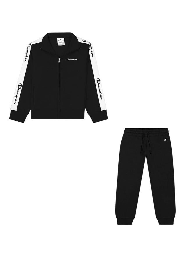 Champion Hooded Full Zip  Completo Tuta Nero Bambine Ragazze