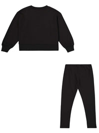 Champion Legacy Script Completo Tuta Nera Bambine Ragazze — immagine 2