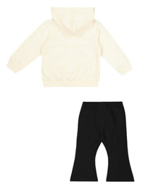 Champions Set 2 pezzi Felpa Leggings Bianco Nero Bambina — immagine 2
