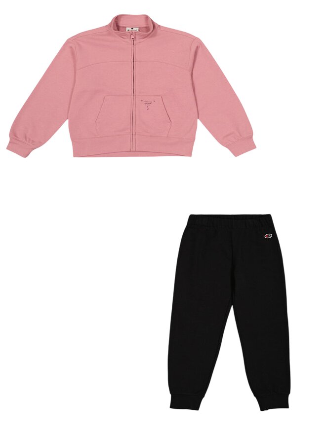 Champion Legacy Completo Tuta Rosa Nero Bambine Ragazze