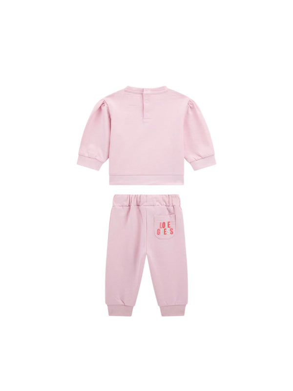 Guess Baby Girl 3D Love Completo Tuta Rosa Bambina