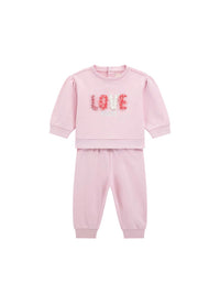 Guess Baby Girl 3D Love Completo Tuta Rosa Bambina — immagine 1