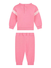 Guess Set Ls Active Completo Tuta Rosa Logata Bambina — immagine 2