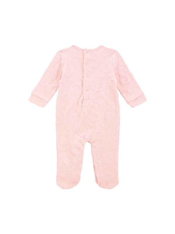 Guess Infant Tuta Total Pink Logata Bambina