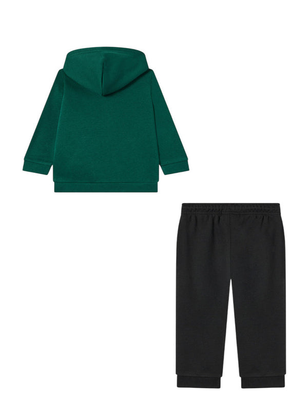 Champion Fleece Completo Tuta Verde Nera Bambino