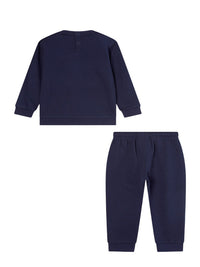 Champion Crewneck Fleece Graphic Completo Tuta Blu Bambino — immagine 2
