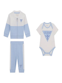 Guess Baby Set 3 Bianco Azzurro Bambino — immagine 1