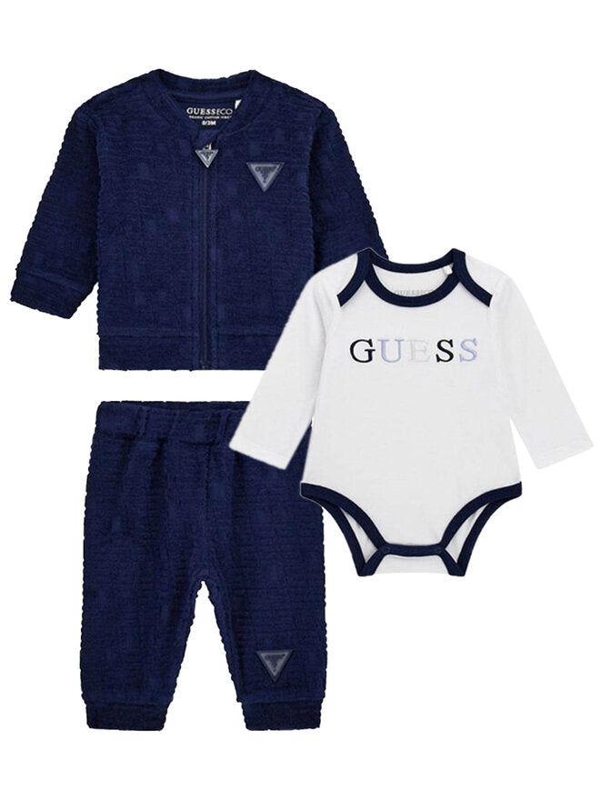 Guess Baby Infant Tutina Blu Bianca Bambini