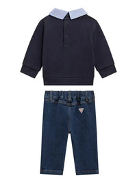 Guess Kids Ensemble Jean et T-shirt Bleu Enfant — immagine 2