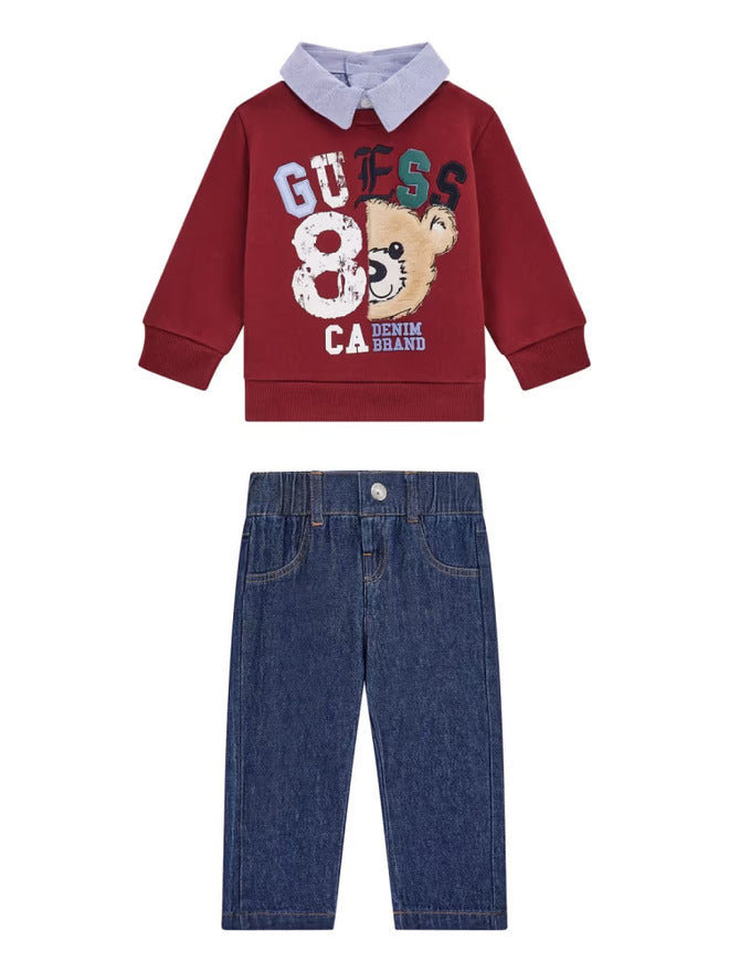 Ensemble Guess Bébé Rouge Bleu Denim