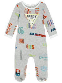 Guess Baby Tuta Grigia Con Stampe Bambino — immagine 1