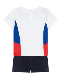 Champion Authentic Completo Bianco Blu Bambino — immagine 2