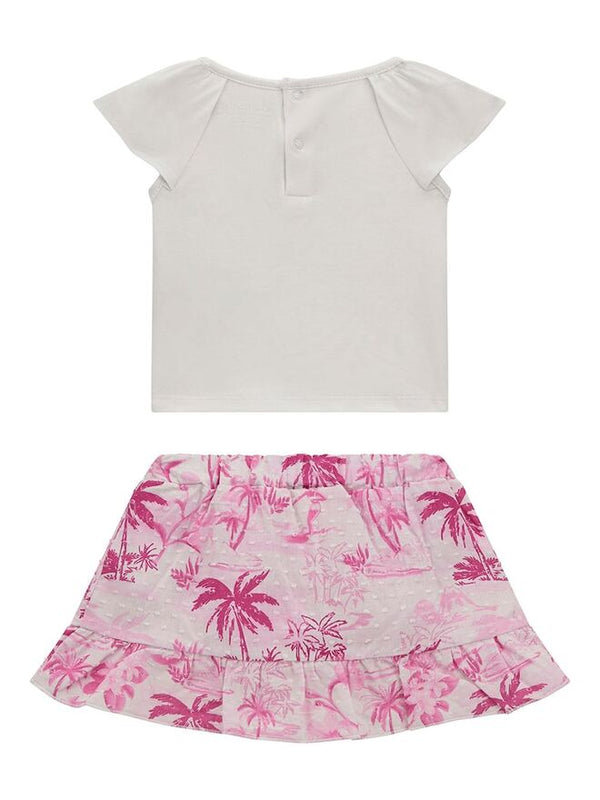 Guess Kids Completo Bianco Rosa Bambina