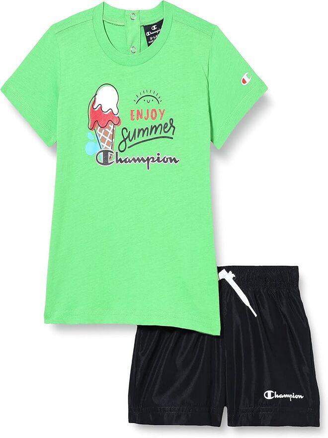 Ensemble Champion Legacy 2 Pièces Vert Noir Enfant