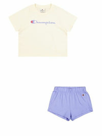 Champion Icon Completo Beige Lilla Bambina — immagine 1