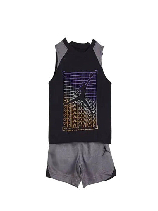 Jordan Jbd Ensemble 2 Pièces Gris Noir Enfant