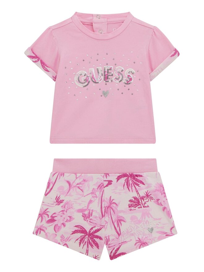 Guess Bébé Ensemble 2 Pièces Rose Fille