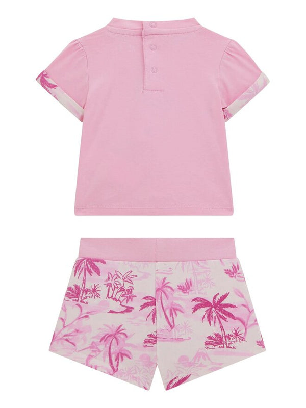 Guess Baby Completo 2 Pezzi Rosa Bambina